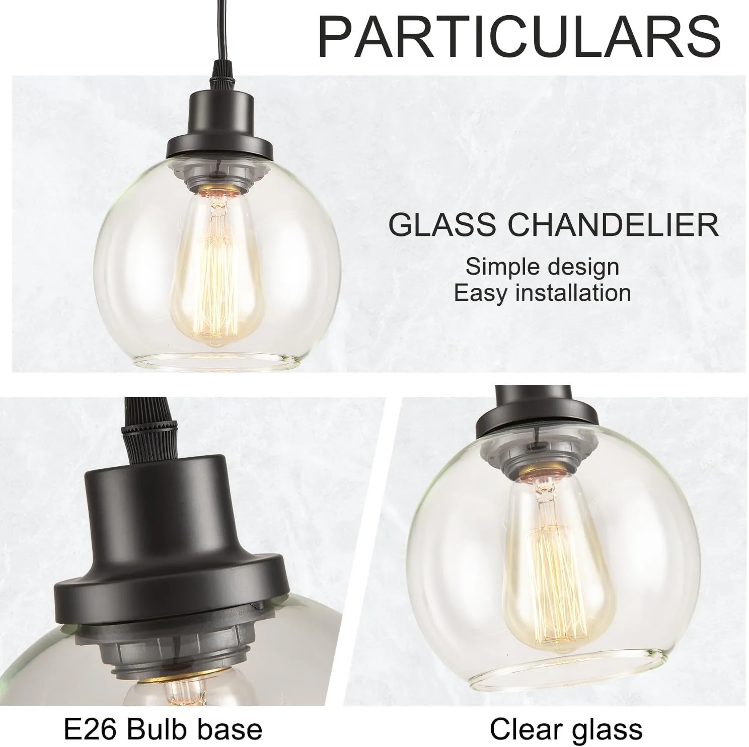 Pendant Lamp with Glass Shade, Modern Antique Brass Pendant Lights,Hanging Light Vintage Glass Shade, Island Light Pendant Light Fixture for Bedroom Living Room Kitchen