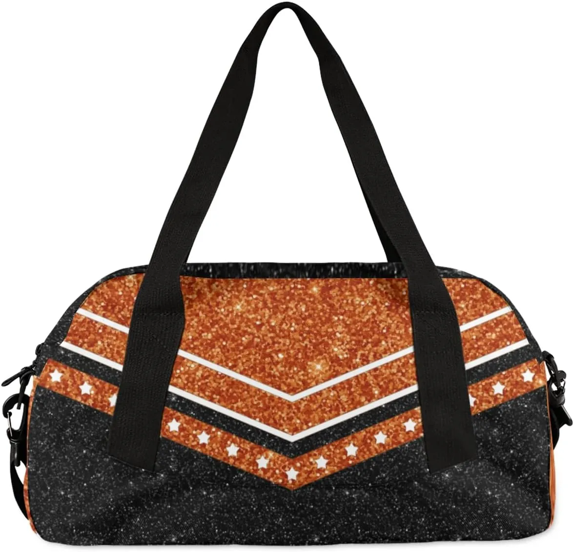 Personalized Cheer Bag for Girls, Custom Name Cheerleader Bag, SportS Gym Duffle for Women Dark Orange