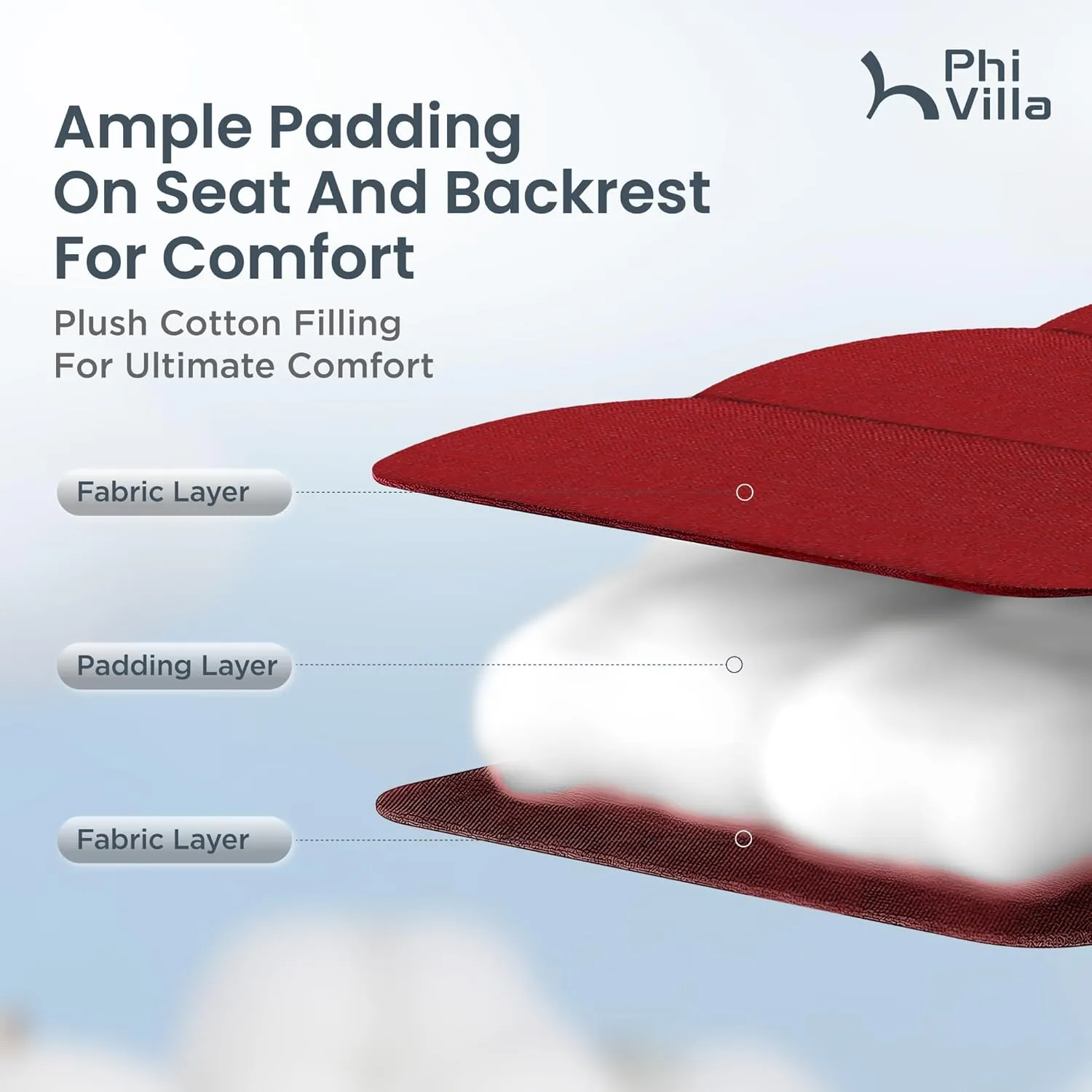 PHI VILLA Outdoor Patio Padded Zero Gravity Chair, Foldable Patio Recliner, 26" Wide Seat Anti Gravity Lounger with Cup Holder, Set of 2, Support 350 LBS (Red)