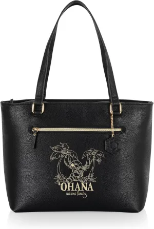 PICNIC TIME Disney Lilo & Stitch Uptown Cooler Tote Bag, Insulated Lunch Bag, Stylish Beach Bag Soft Cooler, (Black)