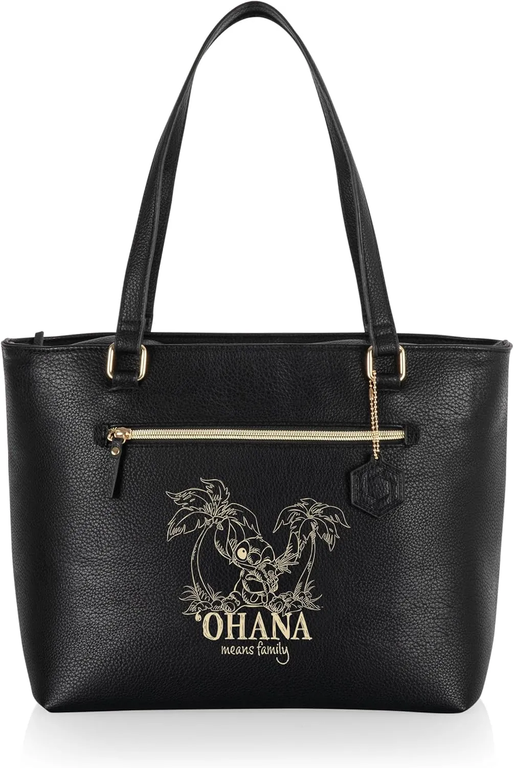 PICNIC TIME Disney Lilo & Stitch Uptown Cooler Tote Bag, Insulated Lunch Bag, Stylish Beach Bag Soft Cooler, (Black)