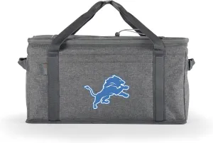 PICNIC TIME NFL 64 Can Collapsible Cooler, Large Insulated Soft Cooler Bag, Portable Beach Cooler with Shoulder Strap, (Heathered Gray)