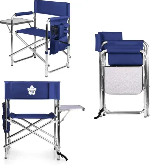 PICNIC TIME NHL Toronto Maple Leafs Sports Chair with Side Table - Beach Chair - Camp Chair for Adults