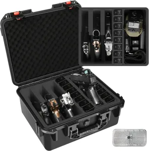 Pistol Gun Case for Multi Handguns - Hold Multiple Pistols & Magazines, Pre-cut Waterproof Hard Shell Gun Box, TSA Approved Pistol Case for SIG Sauer, Smith & Wesson, for Colt, for Revolver, for Glock