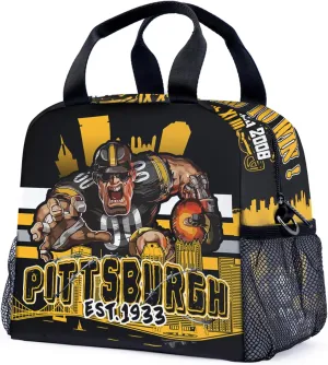 Pittsburgh Lunch Cooler Bag, Lunch Box for Man Cooler, Pittsburgh Gifts Insulated Lunch Bags Not of Paper with Adjustable Shoulder Straps