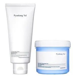 PKY Cleansing Foam & Cleansing Pads/Korean Facial Wash for All Skin Types/Foam(5.1 Fl. Oz., 150ml) & Cleansing Pads(70ea)
