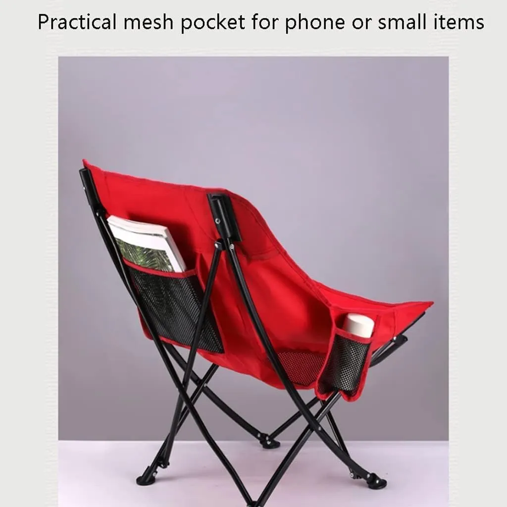 POCHY Luxury Folding Chair Fashionable Folding Chair Outdoor Fishing Chair Camping Chair Strong Bearing Capacity Foldable Home Recliner Folding Chair Comfortable