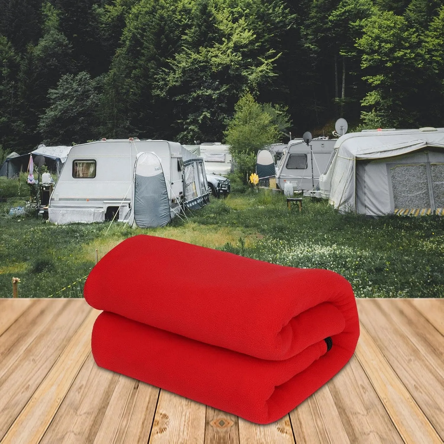 Polar Fleece Sleeping Bag Liner Camping Blanket Sleeping Sheet Zipper Single Sleeping Bag for Hiking Mountaineering Trekking