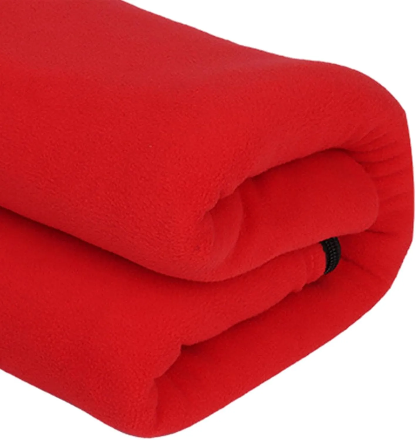 Polar Fleece Sleeping Bag Liner Camping Blanket Sleeping Sheet Zipper Single Sleeping Bag for Hiking Mountaineering Trekking