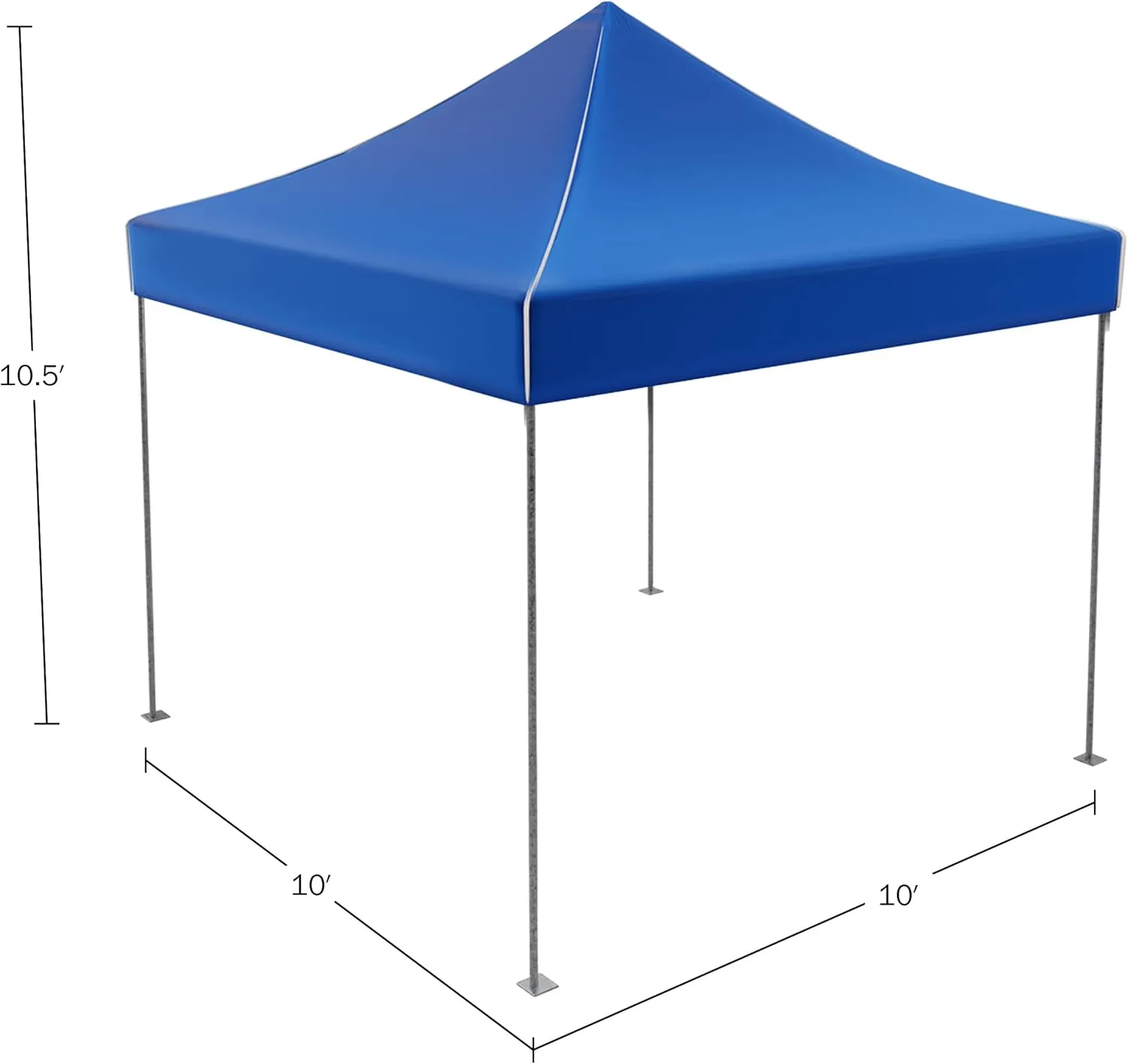 Pop-Up Canopy Set - Set of 2 Water-Resistant Outdoor Party Tents with Instant Set-Up and Portable Carry Bag - 10x10 Sun Shelter by Stalwart (Blue)