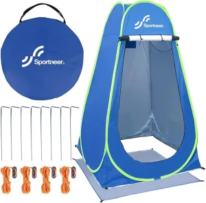 Pop Up Privacy Shower Tent, Sportneer 75inches x 47inches x 47inches Spacious Pop Up Changing Tent Camping Shower Tent Portable Dressing Room Bathroom Toilet Rain Shelter for Camping