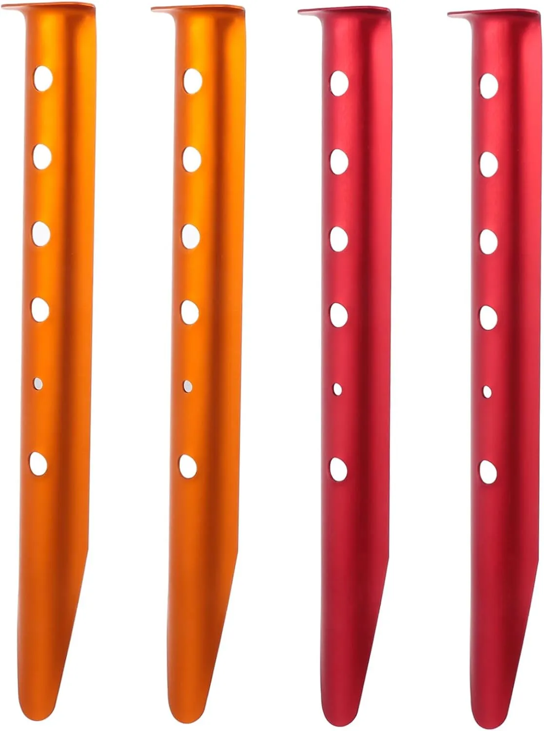 POPETPOP 4pcs Tent Stake Aluminum Alloy U-Shaped Pegs Easy Pull-Out Design Lightweight Camping Accessories