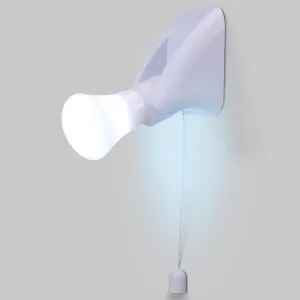 POPETPOP Closet Light with Pull Chain : Battery Powered Light Bulbs Self Adhesive Wall Mount Cabinet Light for Bedroom Living Room(Without Battery)