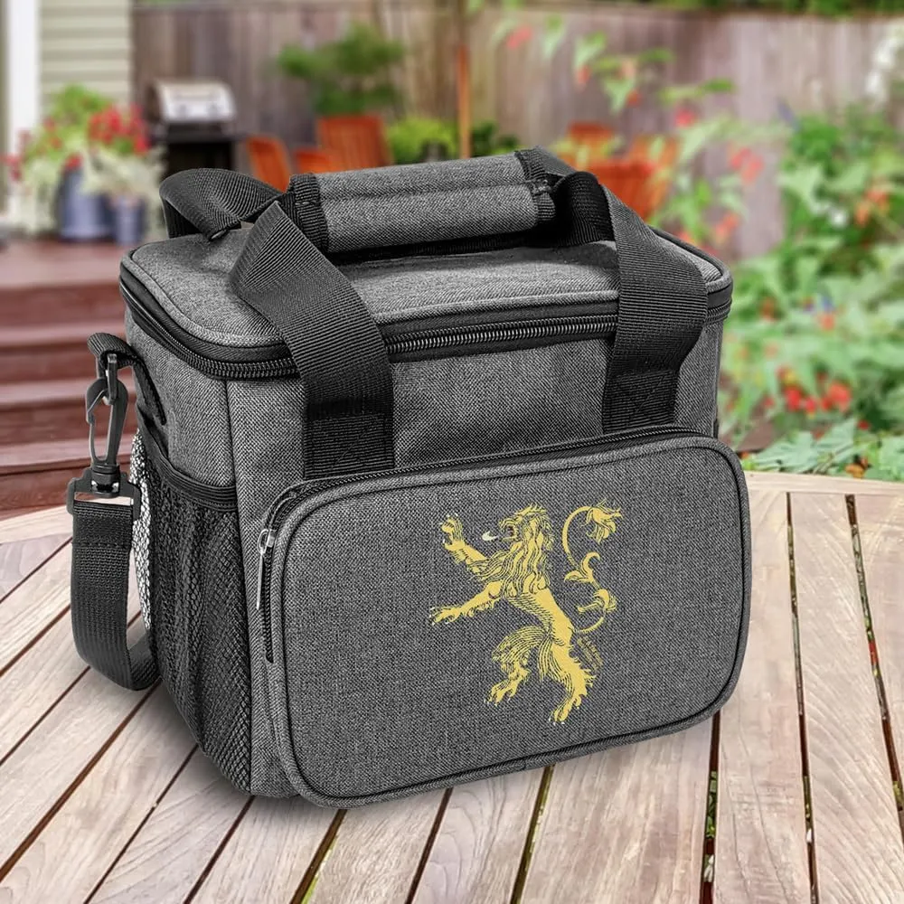 Popfunk Game of Thrones Lanister Sigil Soft Insulated Cooler Bag, Large Lunch Bag, Lightweight, Thermal and Reusable for Office, Picnic, Beach