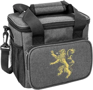 Popfunk Game of Thrones Lanister Sigil Soft Insulated Cooler Bag, Large Lunch Bag, Lightweight, Thermal and Reusable for Office, Picnic, Beach