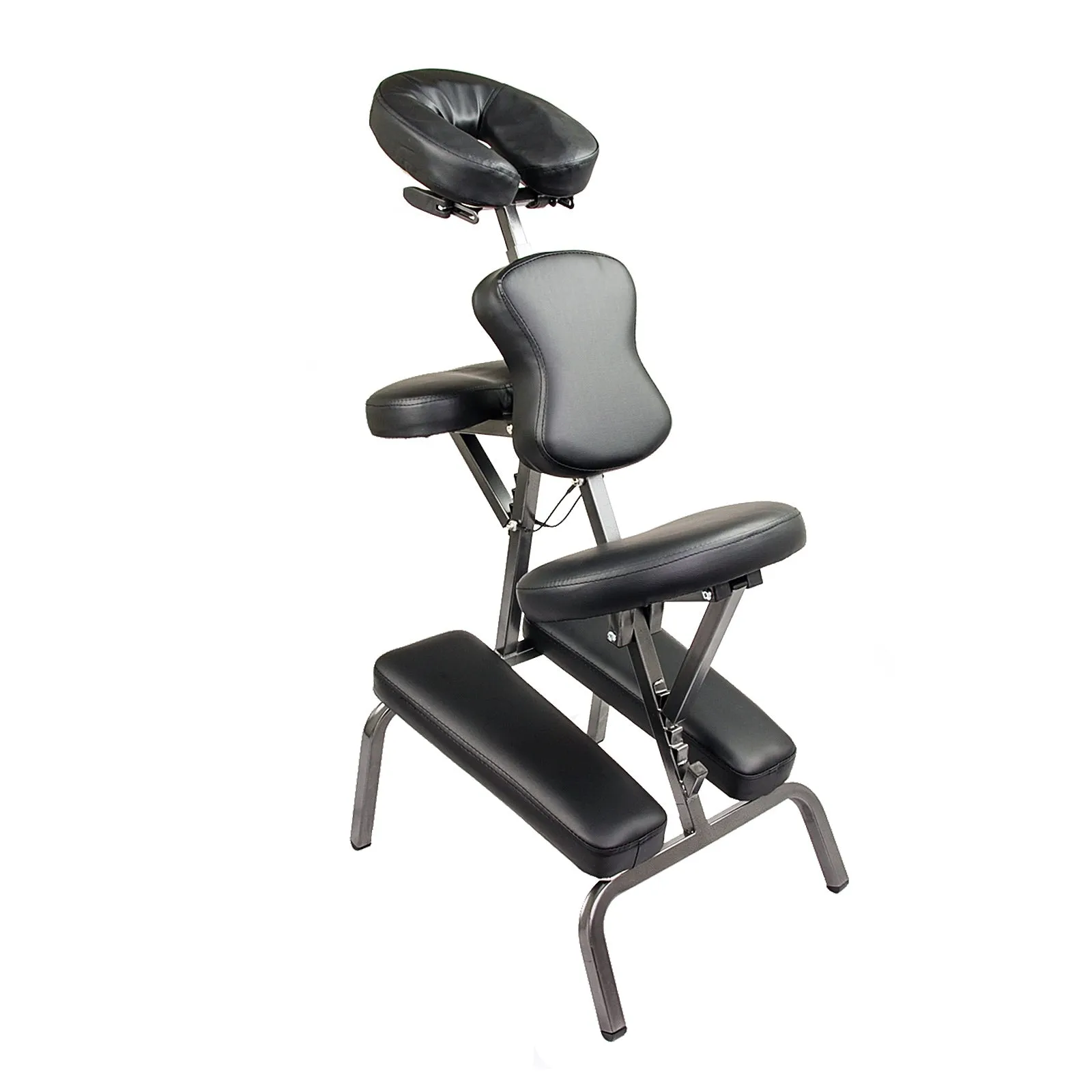 Portable Beauty Massage Chair Table Therapy Waxing Foldable - Black Aluminium