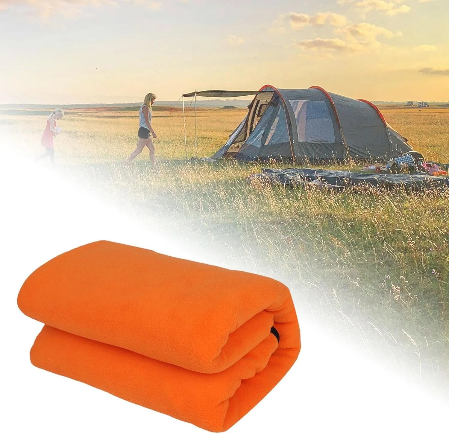 Portable Camping Blanket with Sleeping Bag Liner for Outdoor Adventures