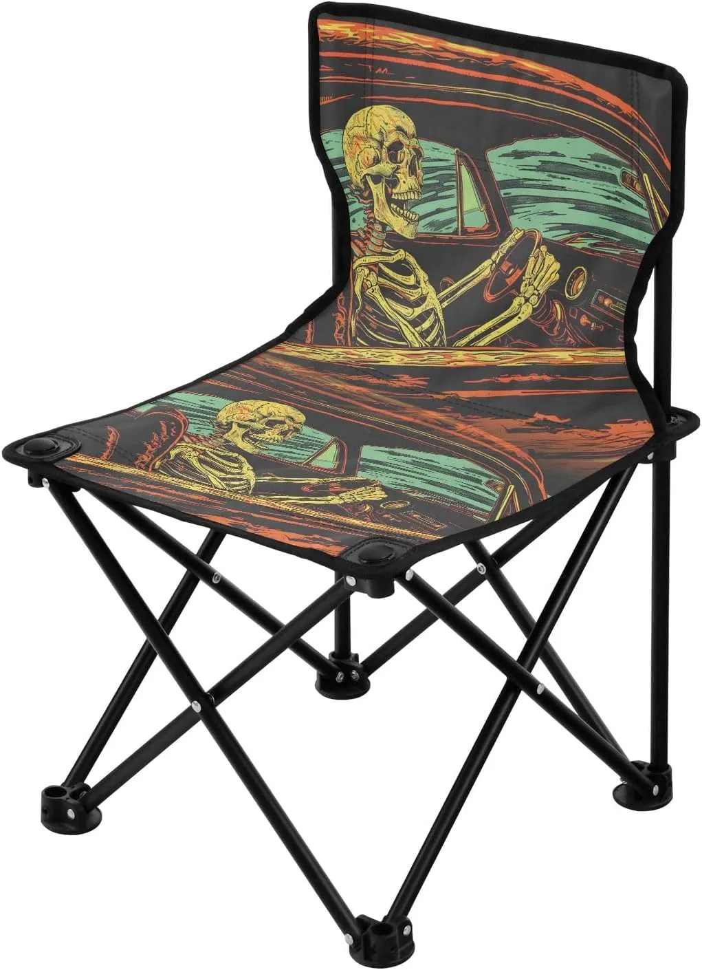 Portable Camping Folding Chairs Foldable Chair Small Skeleton Driving Lightweight Backpacking Outdoor Outside Fishing