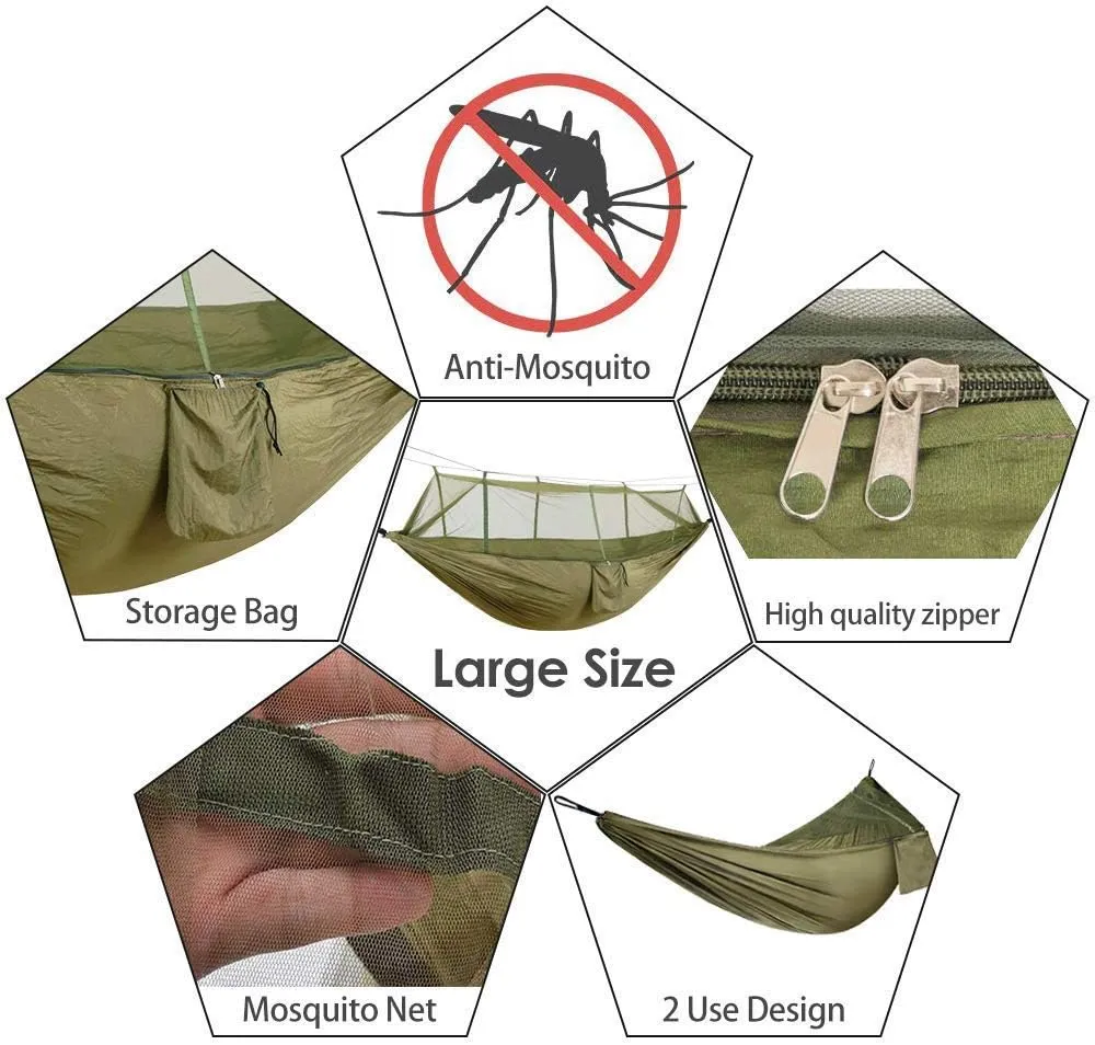 Portable Camping Hammock with Mosquito Net by Sirius Survival