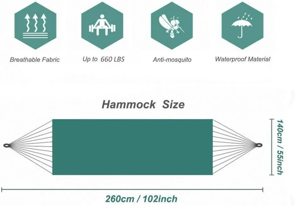 Portable Camping Hammock with Mosquito Net by Sirius Survival