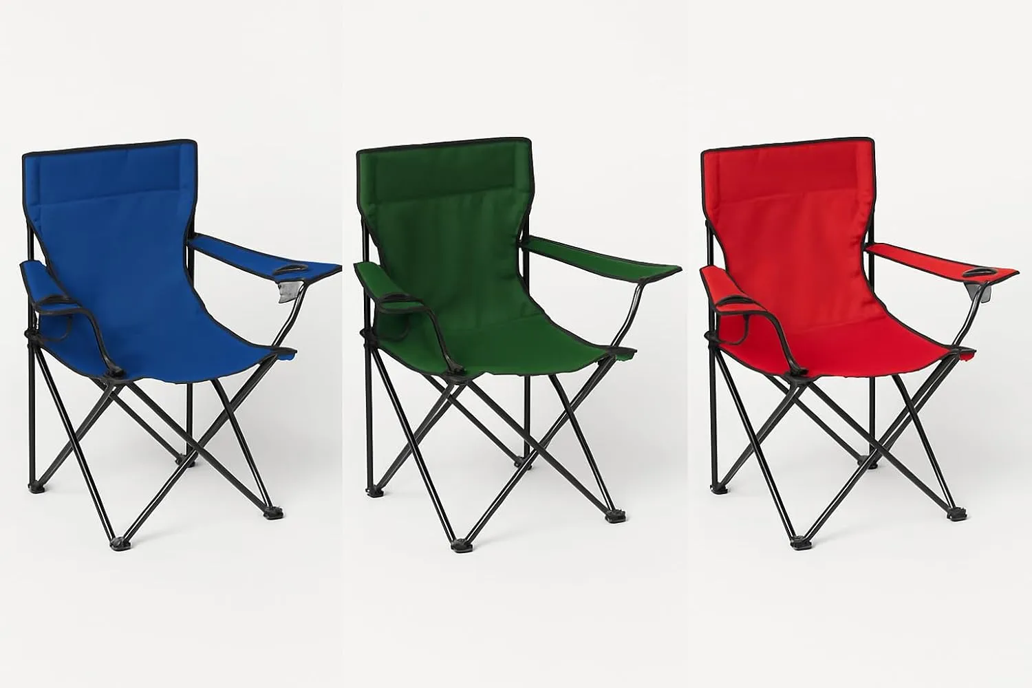 Portable Camping Summer Chair with Cup Holder – Lightweight & Foldable Chair for Outdoor, Beach Chair, Hiking & Summer Adventures (Green Color)