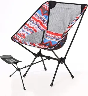 Portable Camping Sun Lounger, Hiking Chair, Ultralight Folding Fishing Chair with Carry Bag, 300 Lbs Capacity, Compact for Outdoor Travel, Beach, Picnic