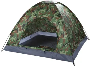 Portable Camping Tent Picnicing Fishing Hiking Canopy Tent,Camouflage Camping Dome Tent for 3-4 Person