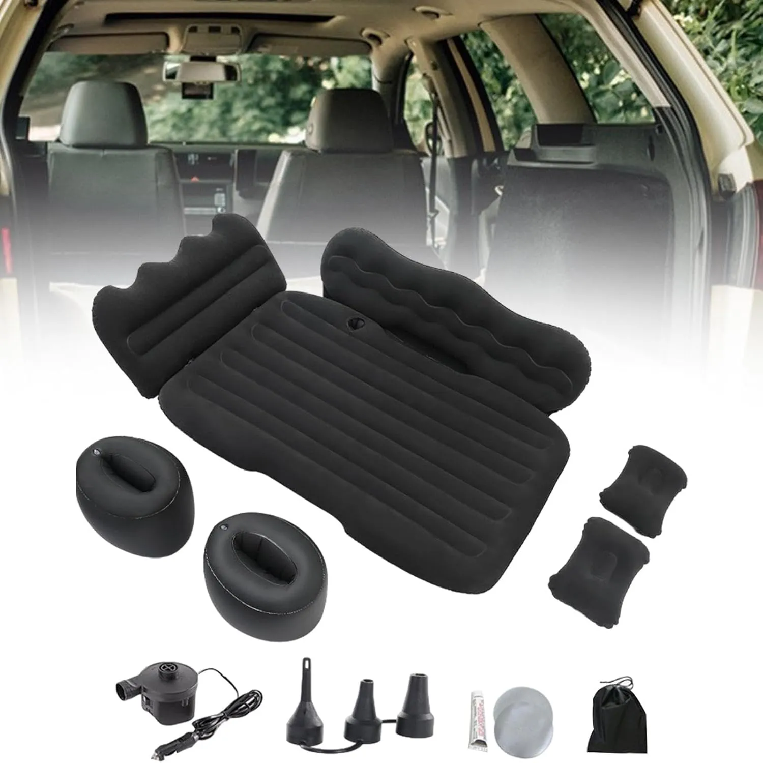 Portable Car Sleeping Pad with Electric Inflation Pump for Outdoor
