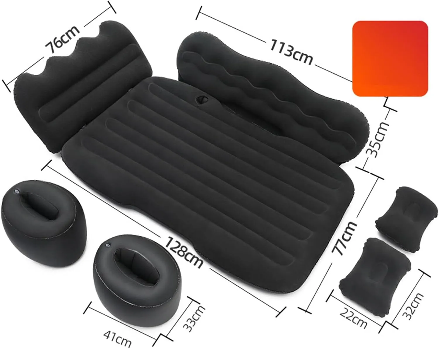 Portable Car Sleeping Pad with Electric Inflation Pump for Outdoor