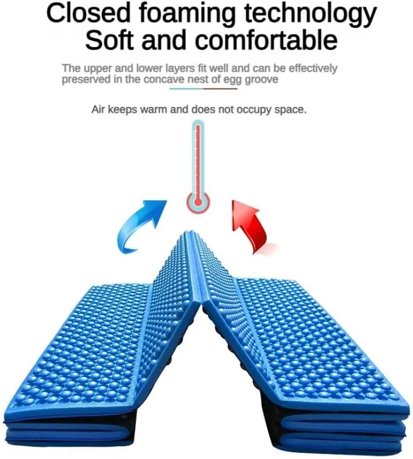 Portable Foam Sleeping Pad for Camping & Hiking, Lightweight, Soft & Compact Cushion