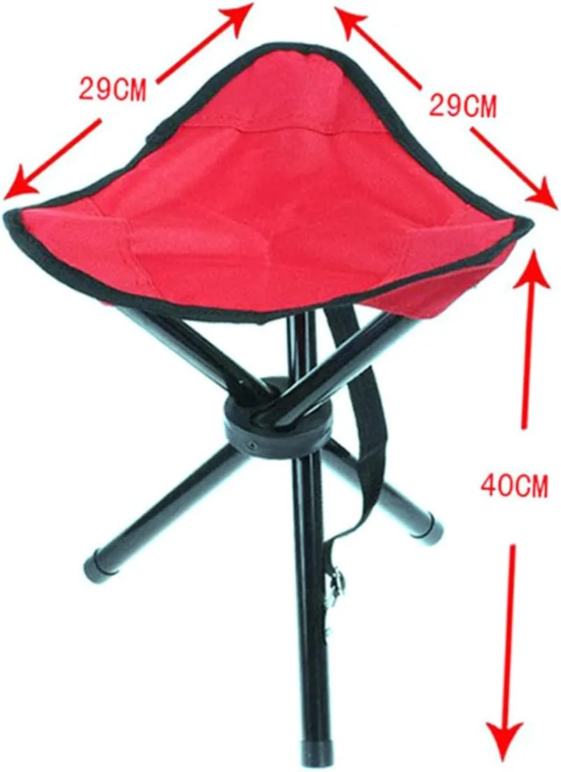 Portable Folding Tripod Stool Three Legged Camping Chair Seat for Fishing Hiking Outdoor Events Lightweight Compact
