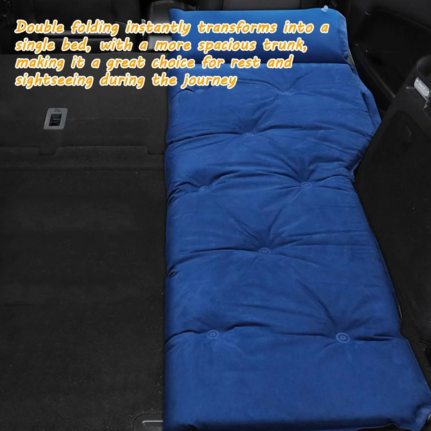 Portable Inflatable Car Mattress for Chevrolet Statesman Veritas Rezzo Equinox G2X Trailblazer,Inflatable Camping Air Mattress with 2 Pillows,Folding Air Bed Cushion,C