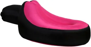 Portable Inflatable Lounger Outdoor Lazy Inflatable Sofa Beach Lounge Chair Sleeping Pad (Color : Pink Black-L, Size : A)