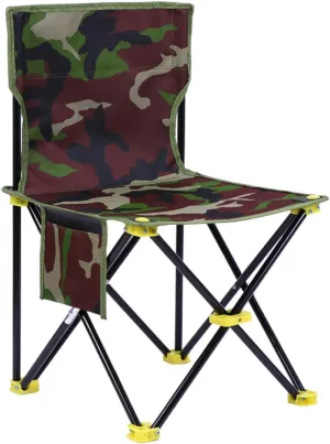 Portable Outdoor Folding Chair Lightweight Camping Stool for Fishing Sketching Travel Compact Design Seat Backrest for Hiking Outdoor Activities