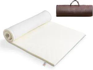 Portable Roll-Up Foam Camping Mattress - Twin Size Cot Ped with Carry Bag, Comfortable Lightweight Sleeping Pad for Travel, Tent, Car, Floor, and Guest Use
