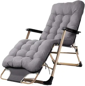 Portable Steel Deck Chair,Metal Recliner Folding Lunch Break Chair Balcony Home Leisure Lazy Office Backrest Portable Breathable Chair,Strong Carrying Capacity