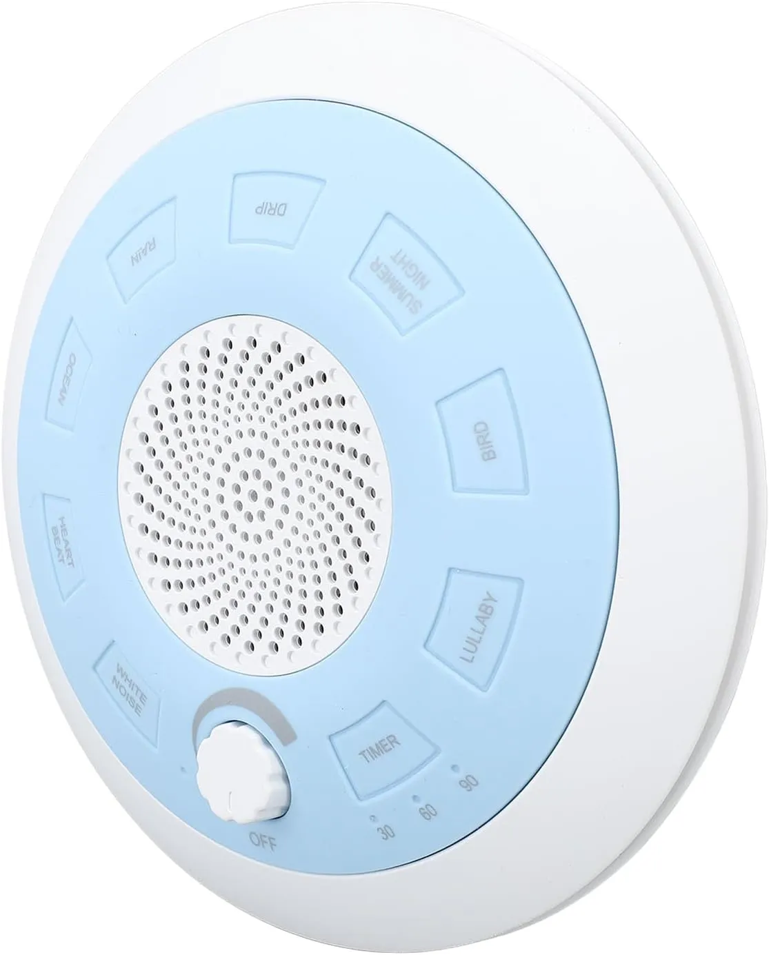 Portable White Noise, Baby Machine Sleeping Noise Effect 8 Sounds Volume Control for a Kindergarten for the Office (Blue)