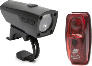 Portland Design Works | Pathfinder/Io USB Rechargeable Light Set, Black/Red
