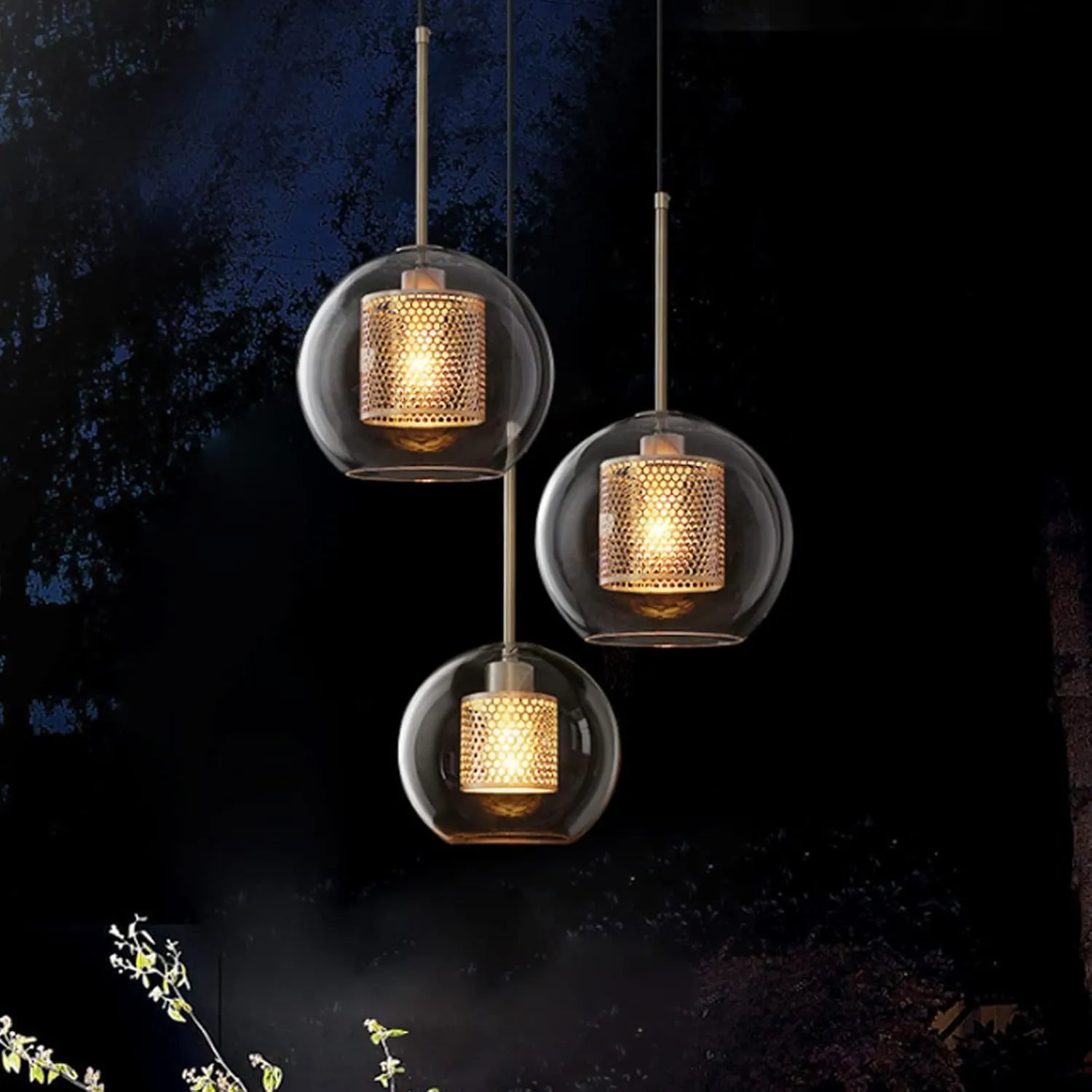 Postmodern Design Droplight Retro Industrial Loft Indoor Pendant Light Concise Glass Dining Room Hanging Lamp Bar Home Study Chandelier,Chandeliers Light Fixture