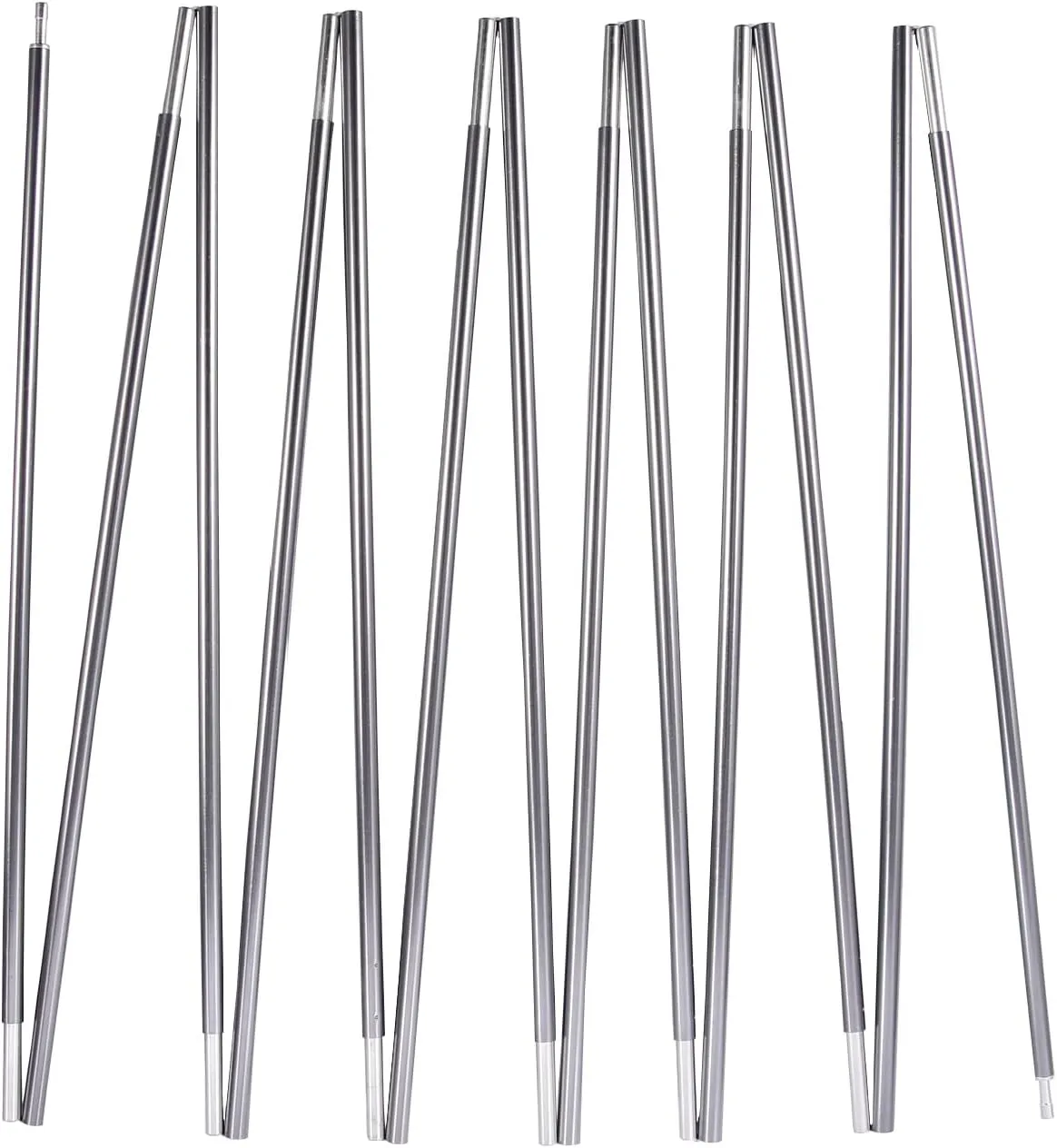 Preassembled Tent Poles Replacement, Gray 7001 T6 Heated Aluminum Tent Poles 1 Pole Pack