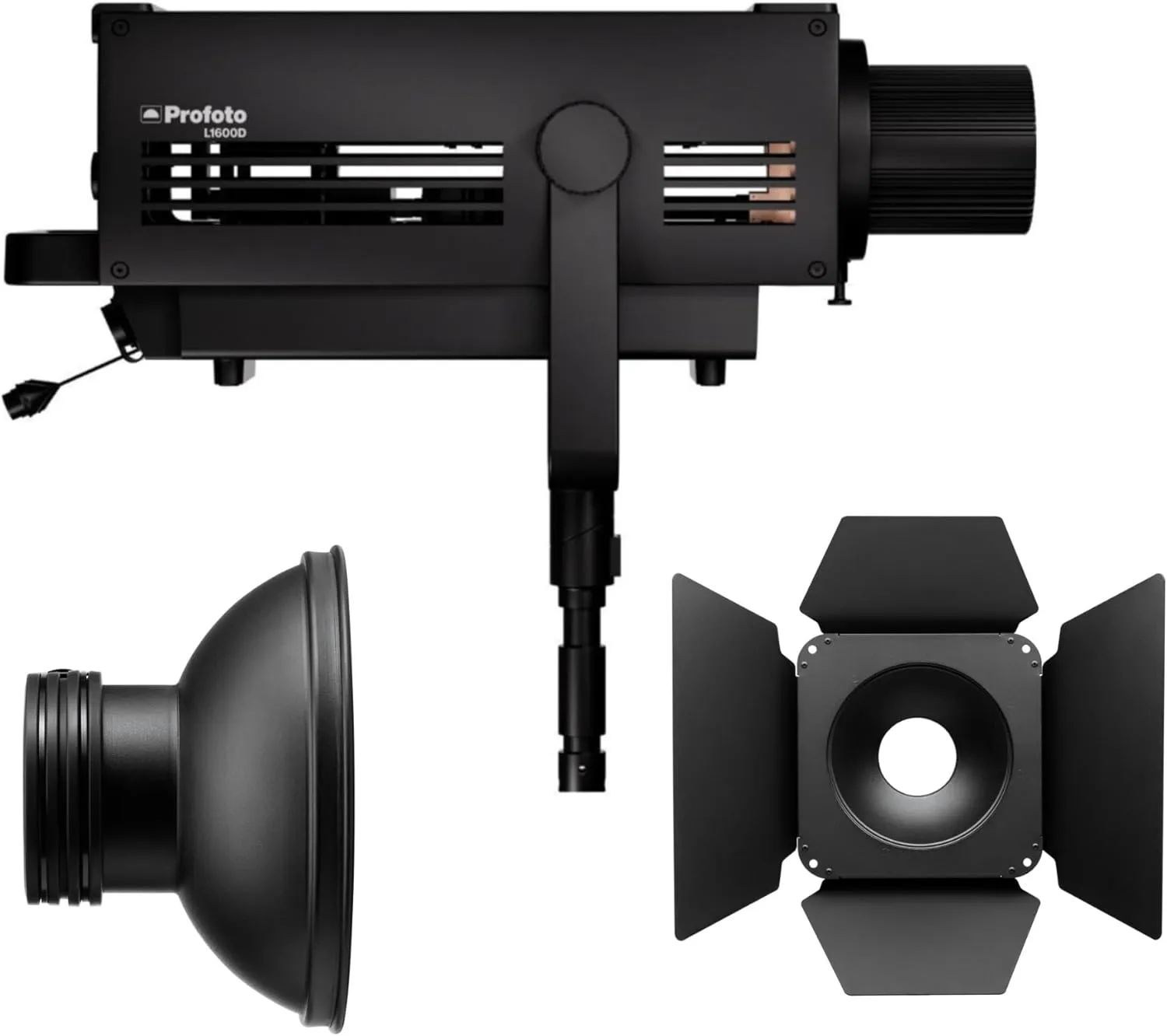 Profoto L1600D HydroCTech Technology and Dual-Mounting Mono-LED Bundle with 360-Degree Rotating Barndoor 234mm Kit (2 Items)