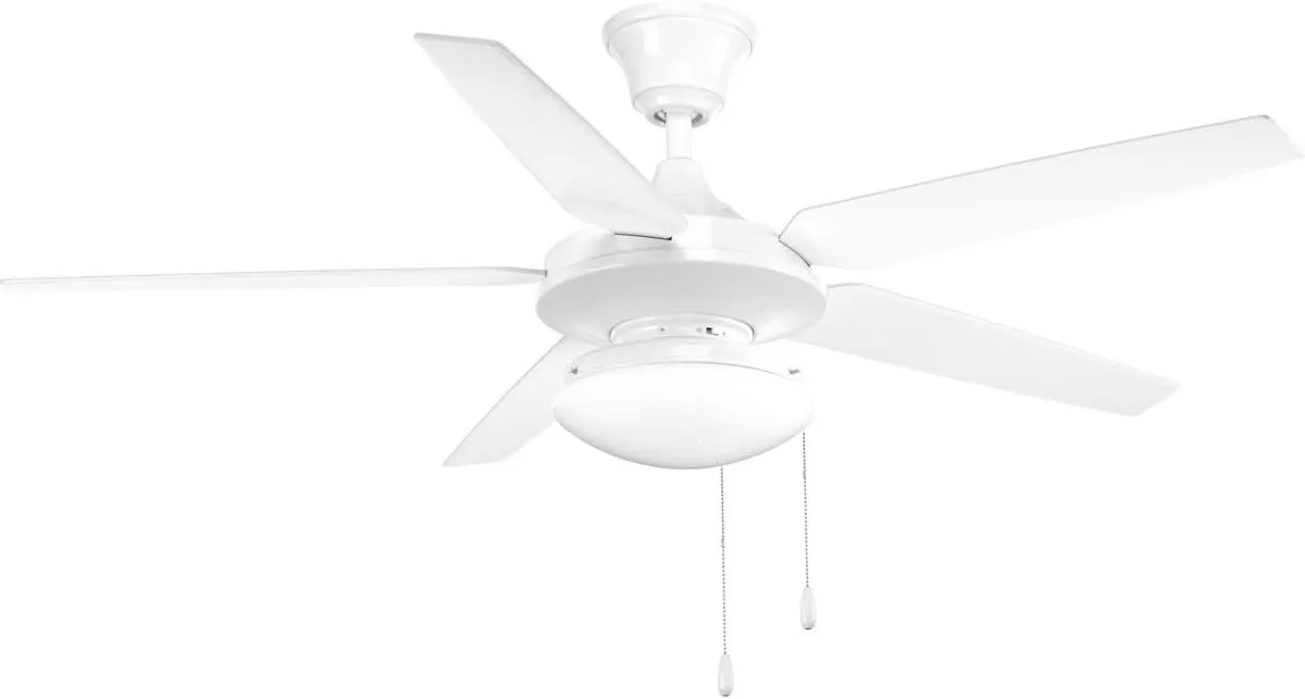 Progress Lighting P2602-30WB AirPro Collection Universal Opal Glass Ceiling Fan Light Kit, 2-Light, White