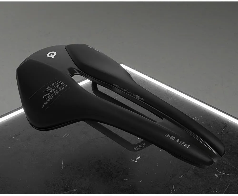 Prologo Nago R4 Pas Nack - Road Bike Saddle, Black, Unisex-Adults, Foam Pad, Carbon Fibre Base & Rail, 245x147mm, 155g, Suitable for Serious Cyclists & Professionals