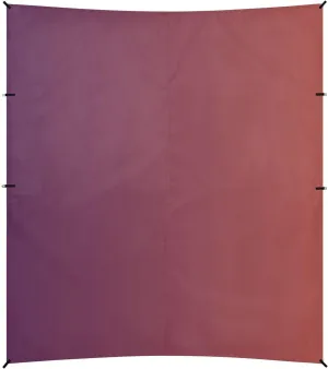 Purple Brown Gradient Foldable Beach Tent UPF50 Easy Setup Shade Sun Shelter with Sandbags & Sand Shovel for Camping Trips, Fishing, Backyard Fun or Picnics