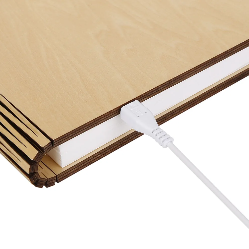 QL01 Warm White LED Wooden Folding