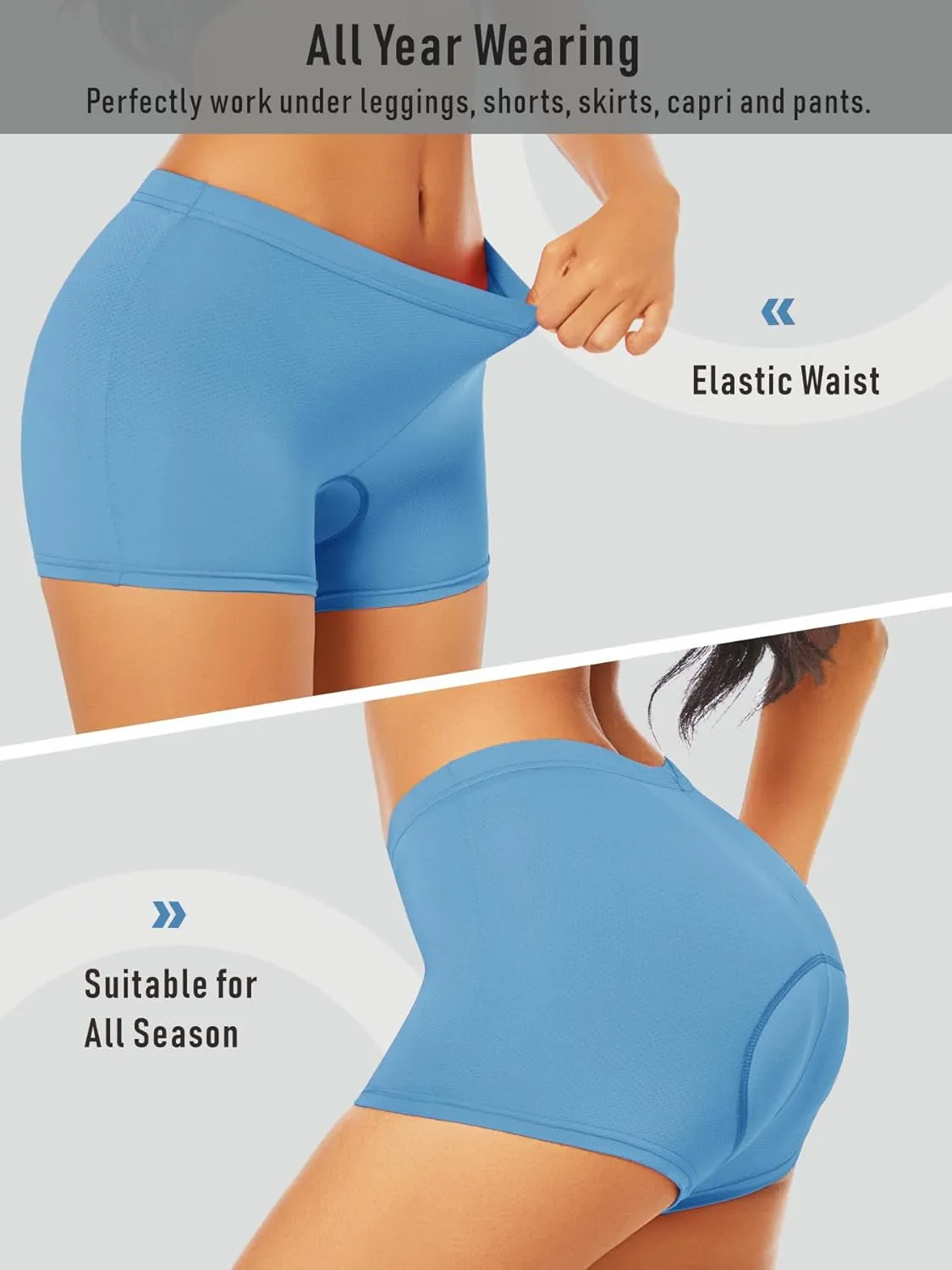 qualidyne Women's Cycling Underwear 4D Padded Gel Bike Bicycle Shorts Mountain Undershorts Riding Briefs