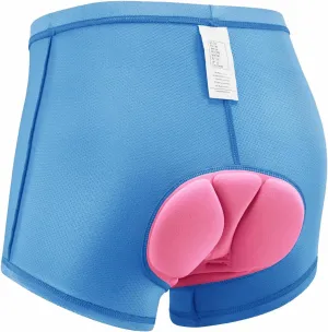 qualidyne Women's Cycling Underwear 4D Padded Gel Bike Bicycle Shorts Mountain Undershorts Riding Briefs