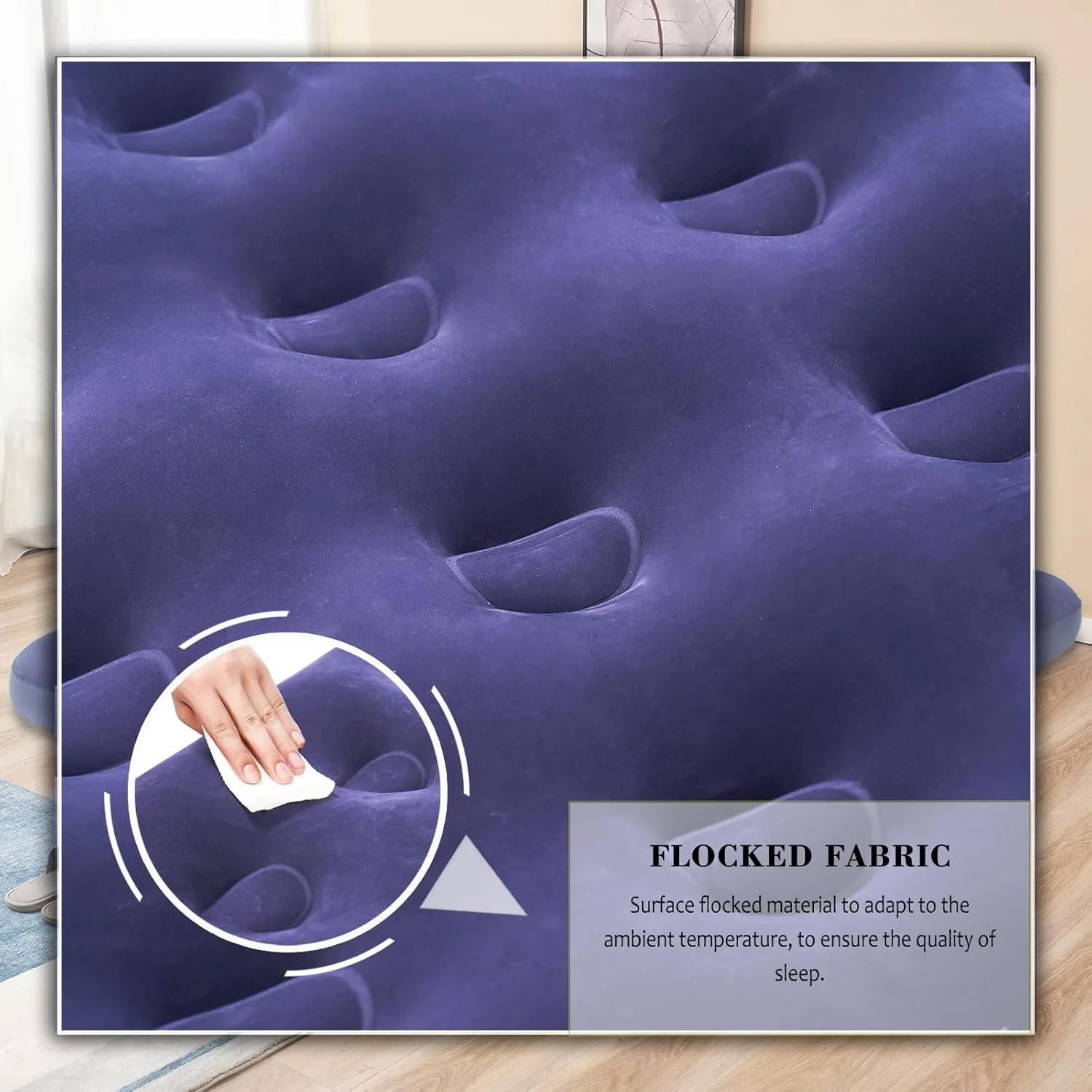 Queen Size Air Mattress Inflatable Bed for Camping and Home,Blow Up Mattress Sleeping Pad