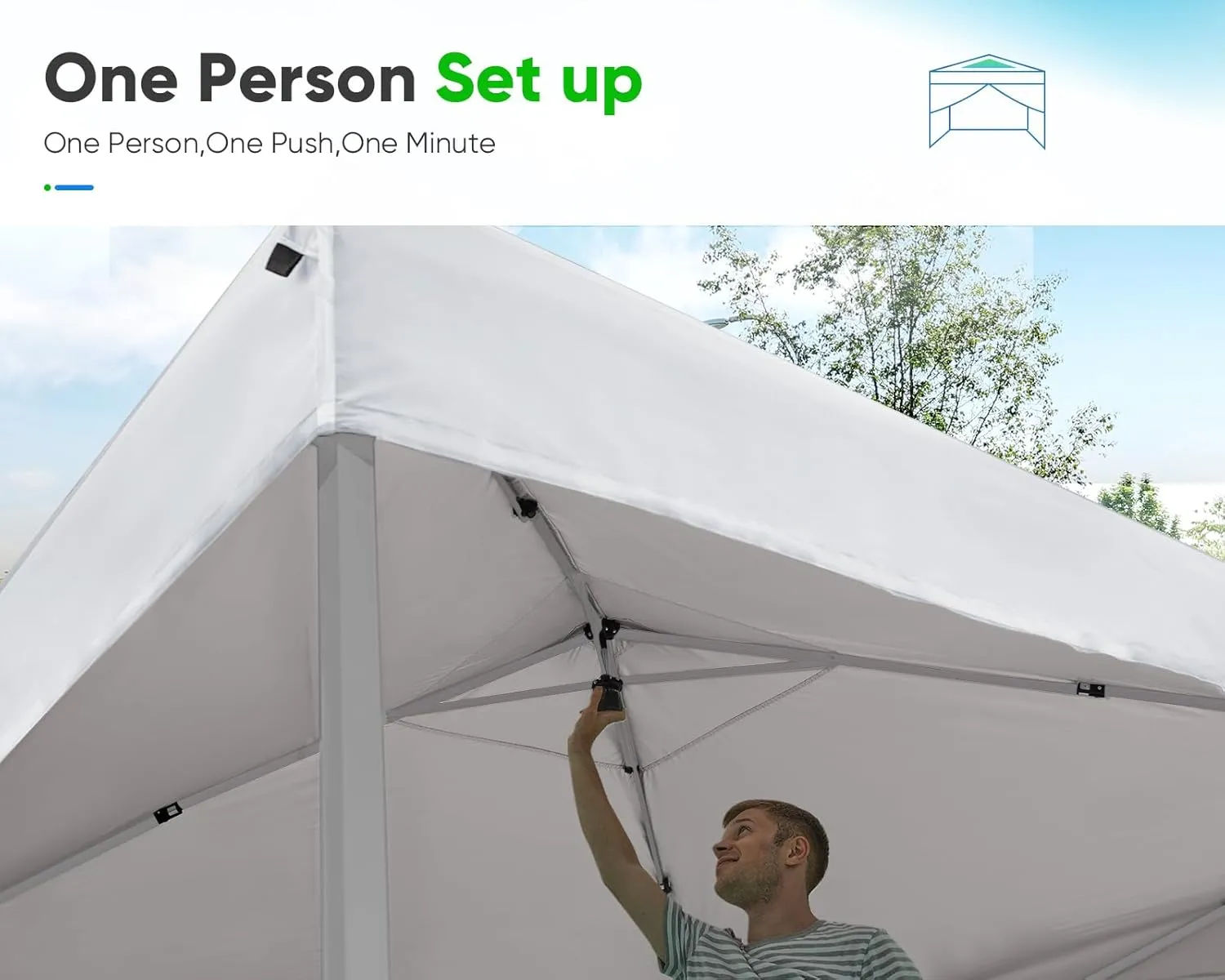 Quictent Easy Pop up Canopy Tent 10'x10' with 4 Detachable Window Sidewalls, One Person Setup, Waterproof Outdoor Portable Vendor Event Tent Shelter Enclosed, Wheeled Bag Included