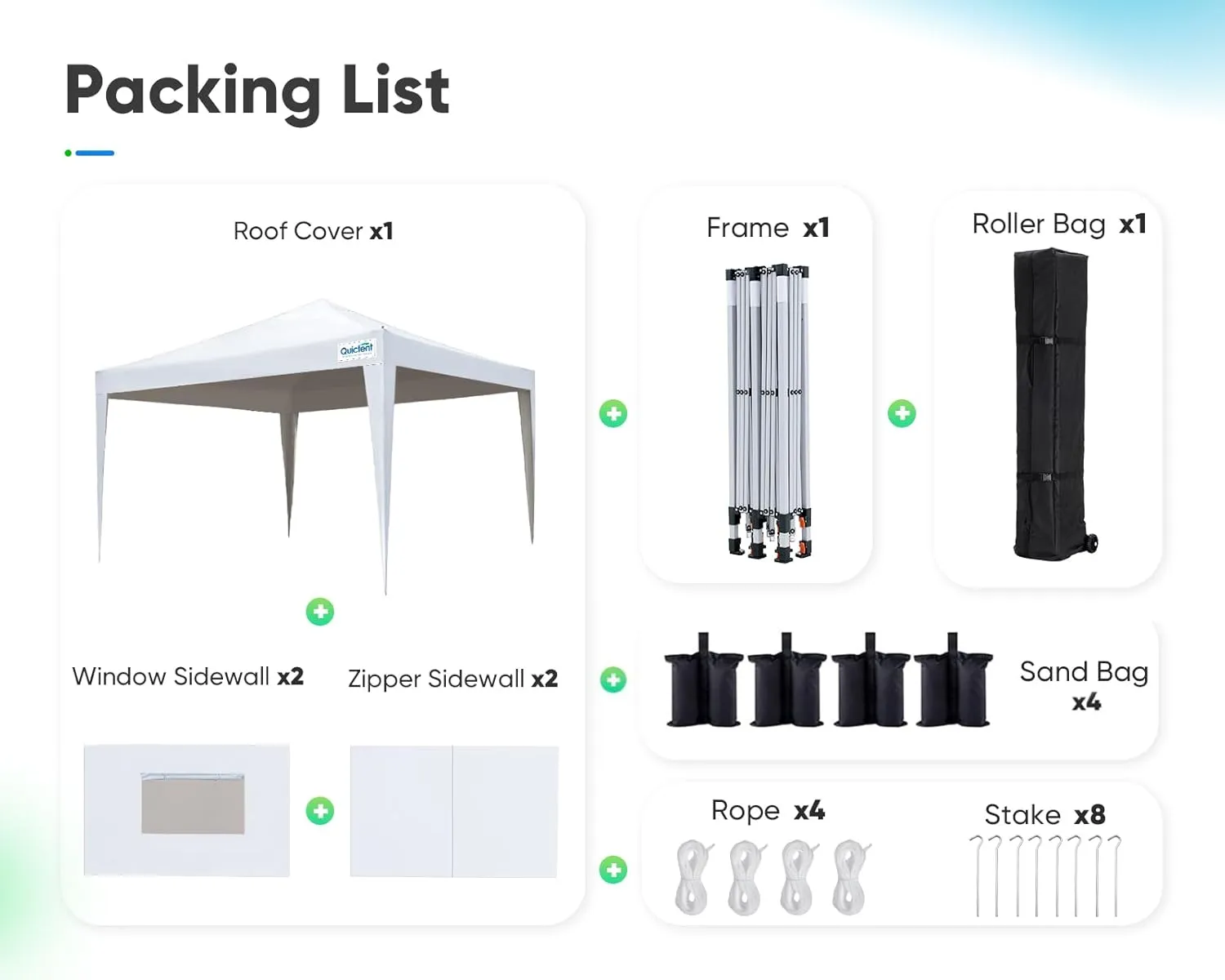 Quictent Easy Pop up Canopy Tent 10'x10' with 4 Detachable Window Sidewalls, One Person Setup, Waterproof Outdoor Portable Vendor Event Tent Shelter Enclosed, Wheeled Bag Included